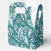 Ballotins Feuilles tropicaux Turquoises bleus (Ouvert)