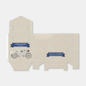 Ballotins Fiançailles Mariage Tandem Bleu foncé (Déplié)