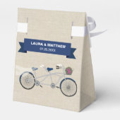 Ballotins Fiançailles Mariage Tandem Bleu foncé (Arrière)