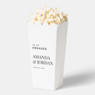 Ballotins Fiançailles minimaliste de luxe noir et blanc