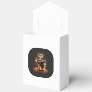 Ballotins Fiery Christmas Coffee Cup avec Heart Steam Art