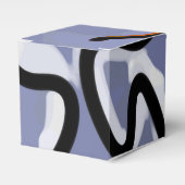 Ballotins Figure avec Feline : bleu Abstrait, orange, B & W (Verso)