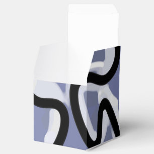 Ballotins Figure avec Feline : bleu Abstrait, orange, B & W