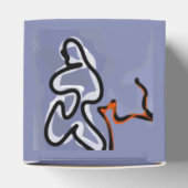 Ballotins Figure avec Feline : bleu Abstrait, orange, B & W (Haut)