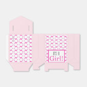 Ballotins Fille Baby shower boîte de préférence (Déplié)
