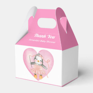 Ballotins Fille Baby shower Pink Pingouin animal