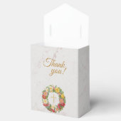 Ballotins Fille Baptême Marbre Floral Croix d'or Rose Wreath (Ouvert)