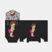 Ballotins Fille Bébée afro-américaine rose chaud (Déplié)