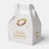 Ballotins Fille Confirmation Croix Rose Wreath Marble Floral (Arrière)