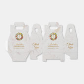 Ballotins Fille Confirmation Croix Rose Wreath Marble Floral (Déplié)