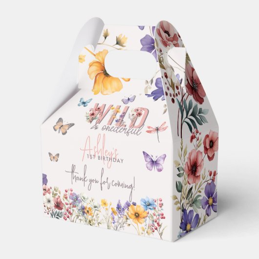 Ballotins Fille florale Anniversaire | Wild & Onederful (Verso)