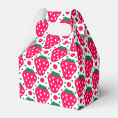 Ballotins Fille fraise 1er anniversaire Merci de fête (Arrière)