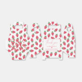 Ballotins Fille fraise Premier anniversaire Merci de fête (Déplié)