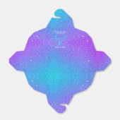 Ballotins Fille Glam Sweet 16 Turquoise Parties scintillant  (Déplié)