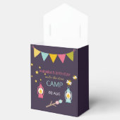 Ballotins Fille Glamping Party personnalisée (Ouvert)