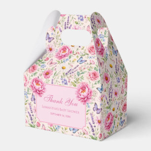 Ballotins Fille Rose Baby Shower Papillons dans le Jardin Fl