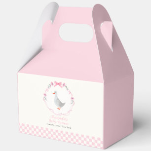 Ballotins Fille Rose Gingham Woodland Silly Goose Baby Showe