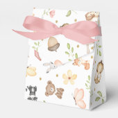 Ballotins Fille rose marron aquarelle animaux de la forêt (Verso)
