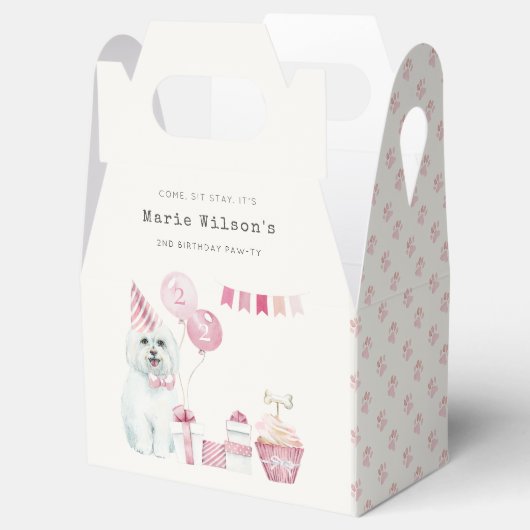 Ballotins Filles mignonnes Roses Fête Chien Chien Robe N'Imp (Ouvert)