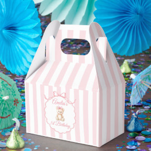Ballotins Filles Ourson Rose Arc Crayon 1er Anniversaire