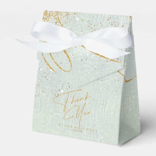 Ballotins Fine Lines Gold Abstrait Mariage V1 Sage ID867 (Verso)