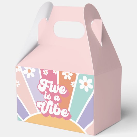 Ballotins Five est une Vibe Retro Sunshine Rainbow Daisy (Recto)