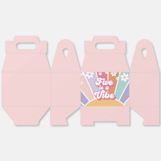 Ballotins Five est une Vibe Retro Sunshine Rainbow Daisy (Déplié)