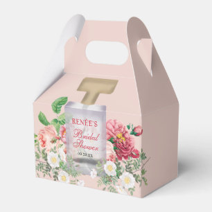 Ballotins Flacon de parfum rose blush Floral Fête de mariage