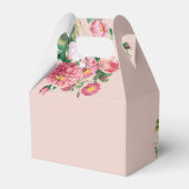 Ballotins Flacon de parfum rose poudré Fleurs Mariage  (Arrière)