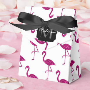 Ballotins Flamant rose pailleté Monogramme