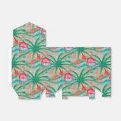 Ballotins Flamant rose Palm Tree Burlap Look (Déplié)