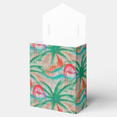 Ballotins Flamant rose Palm Tree Burlap Look (Ouvert)
