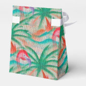 Ballotins Flamant rose Palm Tree Burlap Look (Arrière)