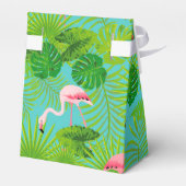 Ballotins Flamant rose palme tropicale boîte à cadeaux (Arrière)