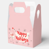 Ballotins Flamant rose Père Noël Rose Joyeux Vacances gable (Ouvert)