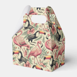 Ballotins Flamant rose vintage et Toucan sans couture