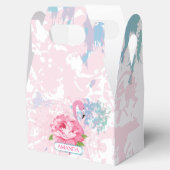 Ballotins Flamingo rose Monogramme floral (Ouvert)