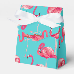 Ballotins Flamingo rose sur arrière - plan turquoise