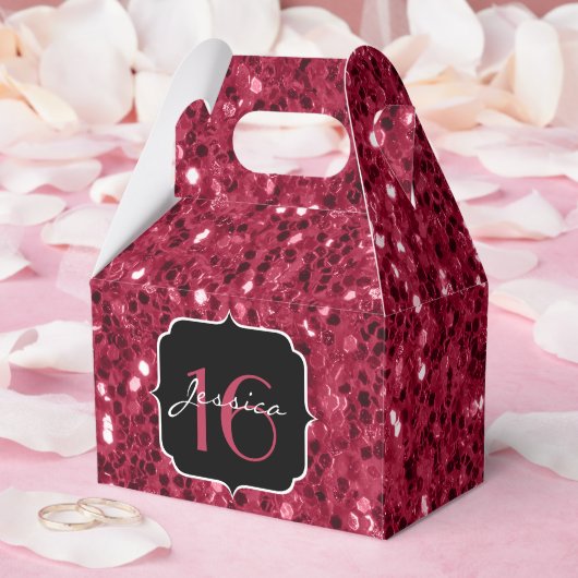 Ballotins Flamme de parties scintillant rose magenta foncé b (Mariage)