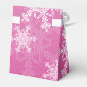 Ballotins Flammes de neige blanches roses Noël minimaliste (Arrière)