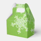 Ballotins Flammes de neige blanches vertes Noël minimal (Arrière)