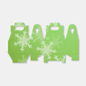 Ballotins Flammes de neige blanches vertes Noël minimal (Déplié)