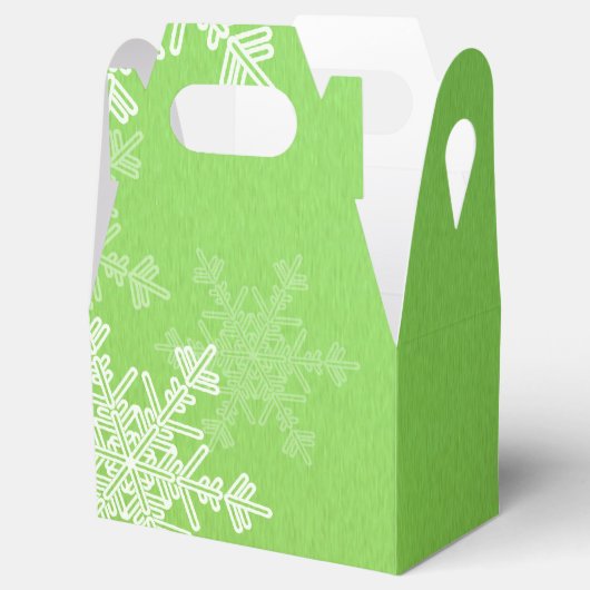Ballotins Flammes de neige blanches vertes Noël minimal (Ouvert)