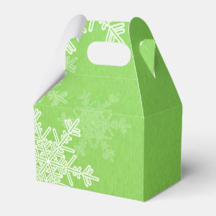 Ballotins Flammes de neige blanches vertes Noël minimal