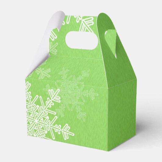 Ballotins Flammes de neige blanches vertes Noël minimal (Verso)