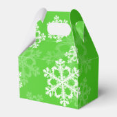 Ballotins Flammes de neige blanches vertes Noël minimal (Verso)