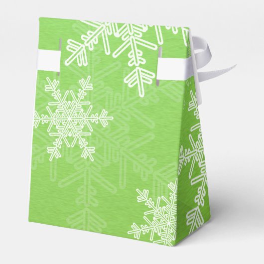 Ballotins Flammes de neige blanches vertes Noël minimal (Arrière)