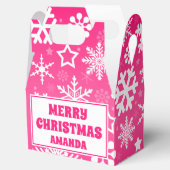 Ballotins Flammes de neige de Noël rose Fête personnalisée p (Ouvert)