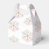 Ballotins Flammes de neige rose de Noël sur blanc (Arrière)