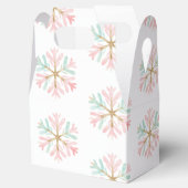 Ballotins Flammes de neige rose de Noël sur blanc (Ouvert)